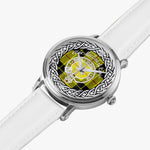 Macleod of Lewis Clan Tartan Crest Badge Silver Automatic Watch Size 46mm