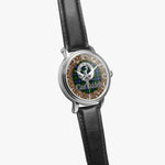 Scottish Riddell Hunting Celtic Circle Silver Automatic Watch Size 46mm