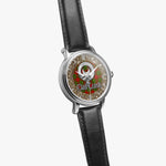 Scottish Leask Celtic Circle Silver Automatic Watch Size 46mm