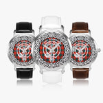 Scottish Chisholm Ancient Clan Tartan Crest Badge Silver Automatic Watch Size 46mm
