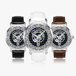 Scottish Galbraith Clan Tartan Crest Badge Silver Automatic Watch Size 46mm
