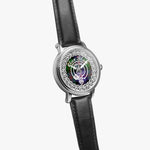 Scottish Blair Clan Tartan Badge Silver Automatic Watch Size 46mm