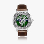 Donald Scottish Clan Tartan Crest Badge Silver Automatic Watch Size 46mm