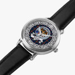 Agnew Scottish Clan Tartan Crest Badge Silver Automatic Watch Size 46mm