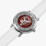 Scottish Innes Clan Tartan Crest Badge Silver Automatic Watch Size 46mm