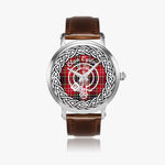 Ogilvy Scottish Clan Tartan Crest Badge Silver Automatic Watch Size 46mm