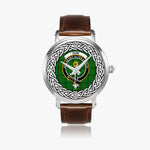 Don Scottish Clan Tartan Crest Badge Silver Automatic Watch Size 46mm
