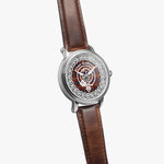 Scottish Balfour Clan Tartan Crest Badge Silver Automatic Watch Size 46mm