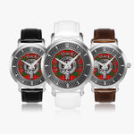 Clan MacKinnon Crest & Tartan Knot Sterling Silver Unisex Automatic Watch (Silver) Size 46mm
