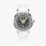 Glendinning Scottish Clan Tartan Crest Badge Silver Automatic Watch Size 46mm