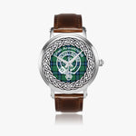 Scottish Armstrong Ancient Clan Tartan Crest Badge Silver Automatic Watch Size 46mm