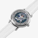 Lamont Scottish Clan Tartan Crest Badge Silver Automatic Watch Size 46mm