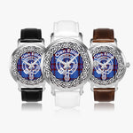Elliot Scottish Clan Tartan Crest Badge Silver Automatic Watch Size 46mm