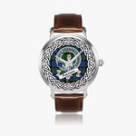 Paterson Scottish Clan Tartan Crest Badge Silver Automatic Watch Size 46mm