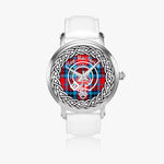 MacTavish Scottish Clan Tartan Badge Silver Automatic Watch Size 46mm