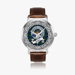 Forbes Scottish Clan Tartan Crest Badge Silver Automatic Watch Size 46mm