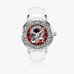 Nesbitt Scottish Clan Tartan Crest Badge Silver Automatic Watch Size 46mm