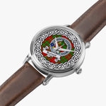 Scottish Burnett Celtic Circle Silver Automatic Watch Size 46mm