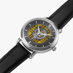 Clan MacLeod Crest & Tartan Knot Sterling Silver Unisex Automatic Watch (Silver) Size 46mm