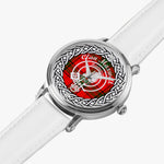 Maxwell Scottish Clan Tartan Crest Badge Old Silver Automatic Watch Size 46mm