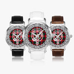 Scottish Riddell Clan Tartan Crest Badge Silver Automatic Watch Size 46mm
