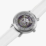 Taylor Scottish Clan Tartan Crest Badge Silver Automatic Watch Size 46mm