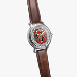 Binning (of Wallingford) Scottish Clan Tartan Crest Badge Silver Automatic Watch Size 46mm