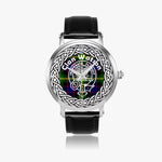Scottish Watson Clan Tartan Crest Badge Silver Automatic Watch Size 46mm