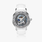 Gladstone Scottish Clan Tartan Crest Badge Silver Automatic Watch Size 46mm