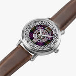 Scottish MacDonald Clan Tartan Crest Badge Silver Automatic Watch Size 46mm