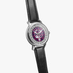 Scottish Montgomery Clan Tartan Crest Badge Silver Automatic Watch Size 46mm