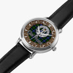 Scottish Preston Hunting Celtic Circle Silver Automatic Watch Size 46mm