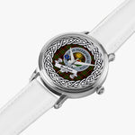 Buchan Scottish Clan Tartan Crest Badge Silver Automatic Watch Size 46mm
