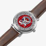 Ross Scottish Clan Tartan Crest Badge Silver Automatic Watch Size 46mm