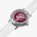 Scottish Hamilton Clan Tartan Crest Badge Silver Automatic Watch Size 46mm