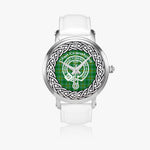 Scottish Cranstoun Clan Tartan Crest Badge Silver Automatic Watch Size 46mm