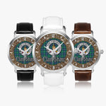 Scottish Shaw Celtic Circle Silver Automatic Watch Size 46mm