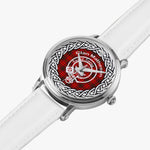 Scottish Matheson Clan Tartan Crest Badge Silver Automatic Watch Size 46mm