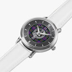 Clan MacNeil Crest & Tartan Knot Sterling Silver Unisex Automatic Watch (Silver) Size 46mm