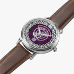 Scottish Montgomery Clan Tartan Crest Badge Silver Automatic Watch Size 46mm