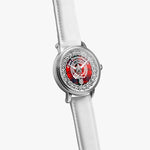 Donnachaidh Scottish Clan Tartan Crest Badge Silver Automatic Watch Size 46mm