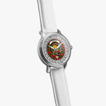 Fairlie Scottish Clan Tartan Crest Badge Silver Automatic Watch Size 46mm