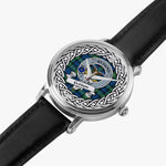Gordon Scottish Clan Tartan Crest Badge Silver Automatic Watch Size 46mm
