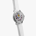 MacPherson Scottish Clan Tartan Crest Badge Silver Automatic Watch Size 46mm