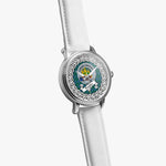 Douglas Scottish Clan Tartan Crest Badge Silver Automatic Watch Size 46mm