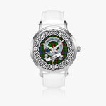 Bisset Scottish Clan Tartan Crest Badge Silver Automatic Watch Size 46mm