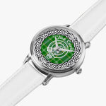 Currie surname last name Scottish Tartan Crest Silver Automatic Watch Size 46mm