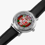 Scottish MacNicol Clan Tartan Crest Badge Silver Automatic Watch Size 46mm