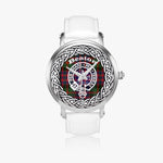 Beaton Scottish Clan Tartan Crest Badge Silver Automatic Watch Size 46mm