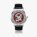 Butter Scottish Clan Tartan Crest Badge Silver Automatic Watch Size 46mm